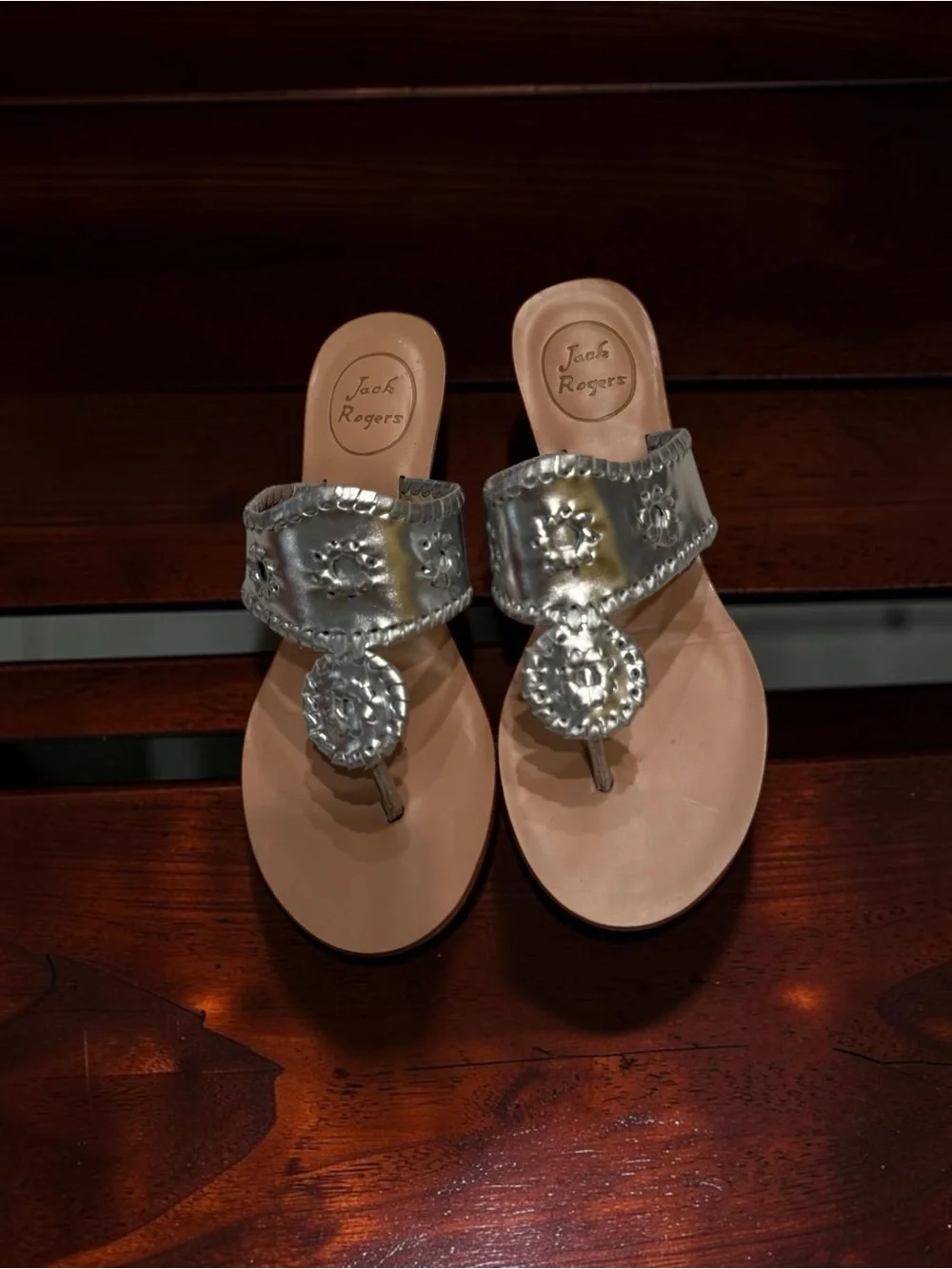 Jack Rogers silver metallic